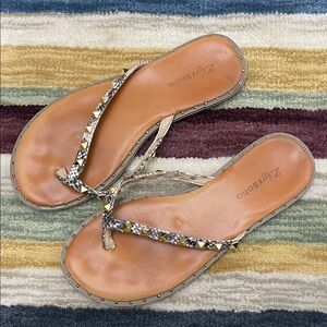 Zigi Soho Studded Tan Sandals